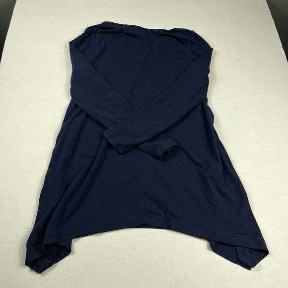 Chicos Ultimate Tee Blue Long Sleeve Asymmetric Casual Soft Knit Top 0 SMALL - Picture 9 of 10